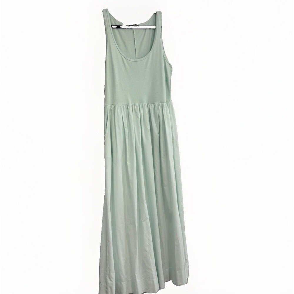 Lilla P Dress Size Small Sleeveless Maxi Mixed Media Scoop Neck Mint Green